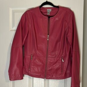 Chico’s Genuine Leather Jacket Size Small